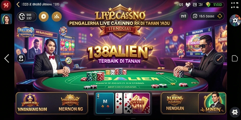 Tampilan gameplay Live Casino yang menarik dan interaktif.