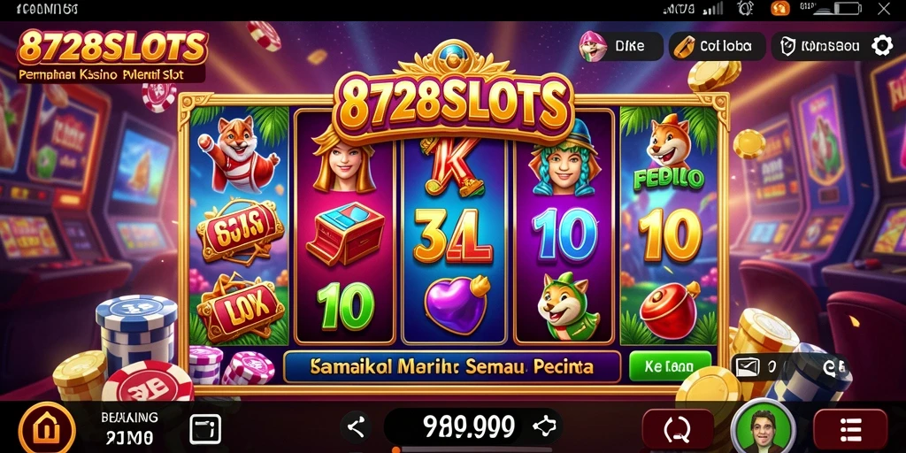 Tampilan gameplay mengasyikkan di 8728SLOTS dengan mesin slot menarik.