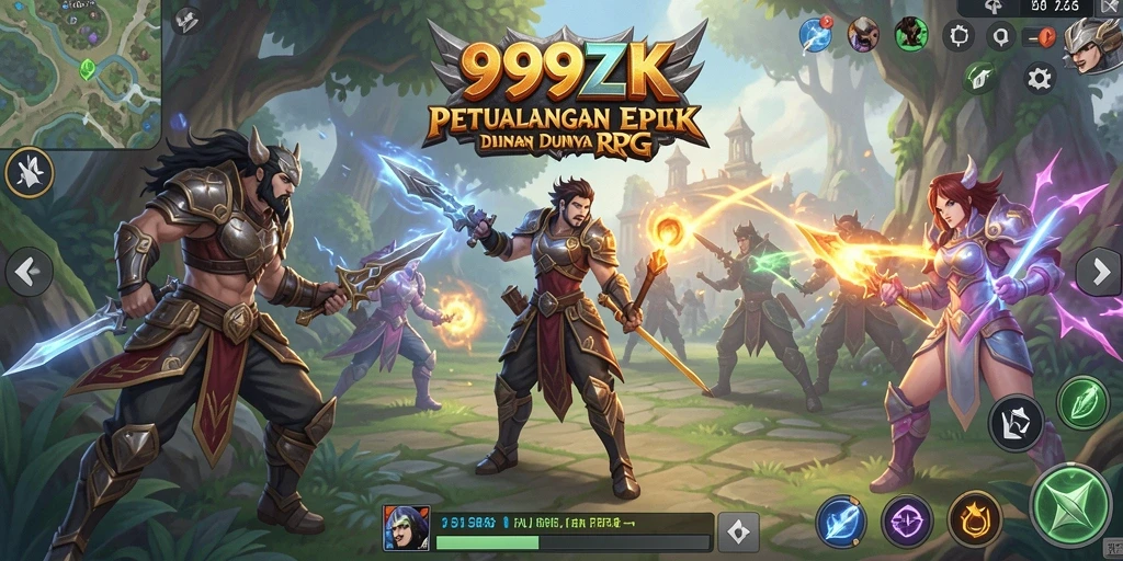 Tangkapan layar gameplay <strong>999ZK</strong> yang menampilkan aksi pertempuran epik.