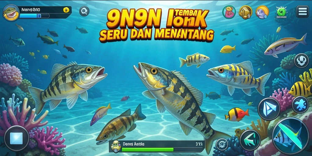 Screenshot menampilkan gameplay seru Tembak Ikan di 9N9N.