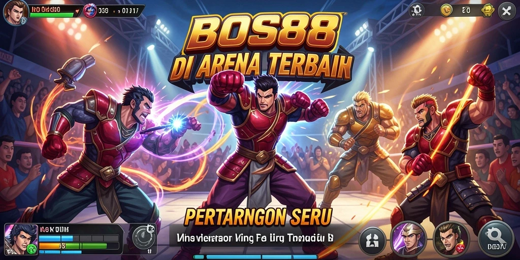 Gameplay seru dalam pertarungan Fighting BOS88 dengan karakter unik.