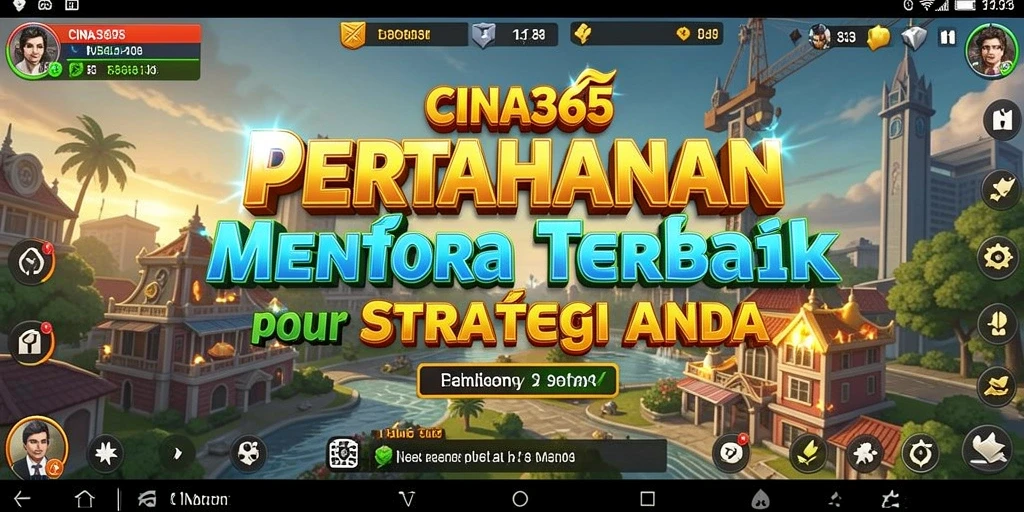 Tangkapan layar CINA365 menampilkan aksi menara bertahan di medan perang.