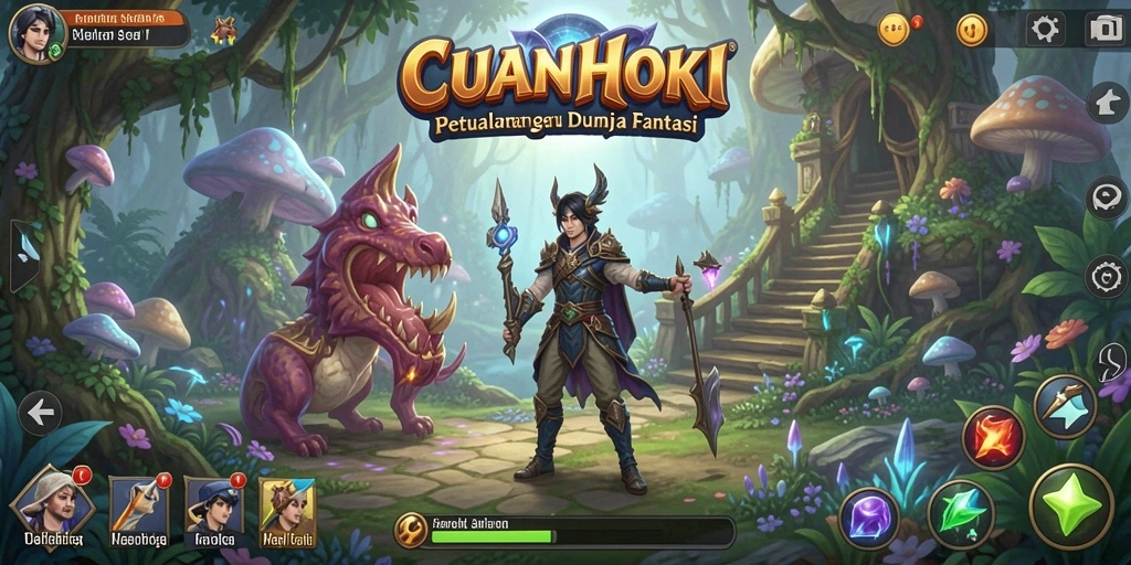 Gameplay seru CUANHOKI di dunia petualangan menegangkan.