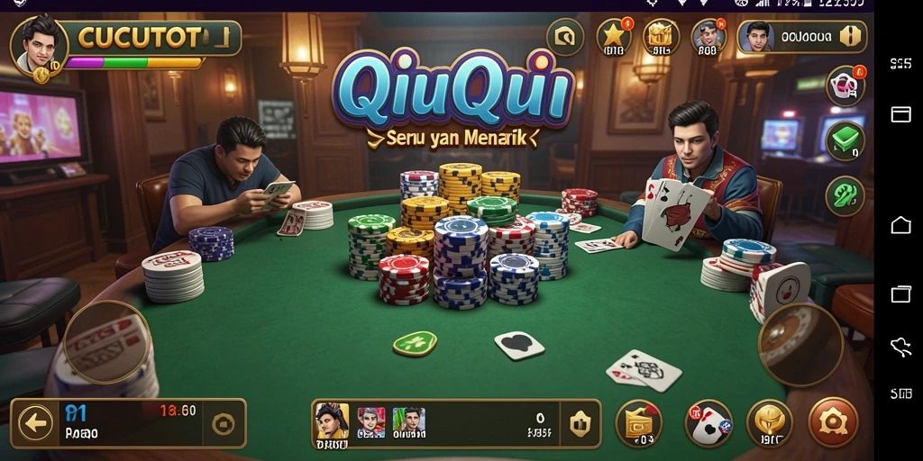 Tampilan gameplay seru CUCUTOTO dalam suasana QiuQiu.