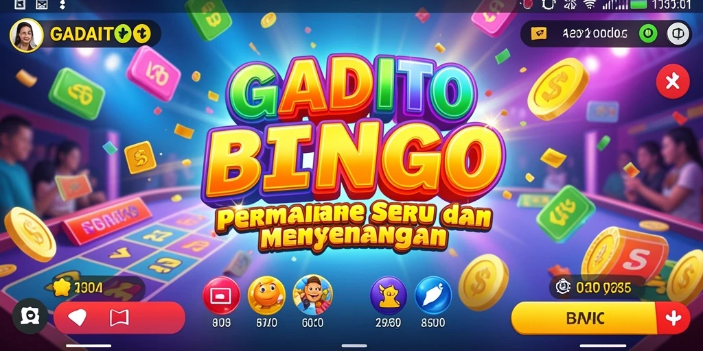 Tangkapan layar gameplay GADAITOTO yang menampilkan suasana permainan bingo.