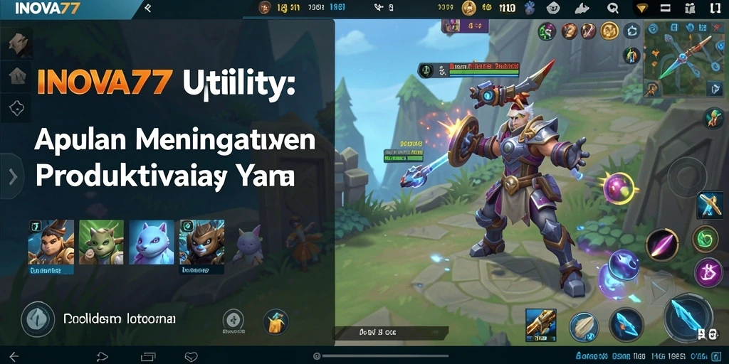 Tampilan utama INOVA77 dengan berbagai fitur Utility yang bermanfaat.