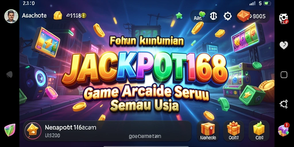Tampilan gameplay JACKPOT168 yang menarik dan dinamis.