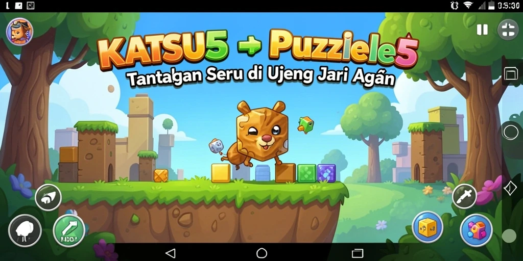 Tampilan gameplay seru dari KATSU5 yang menguji kemampuan puzzle Anda.