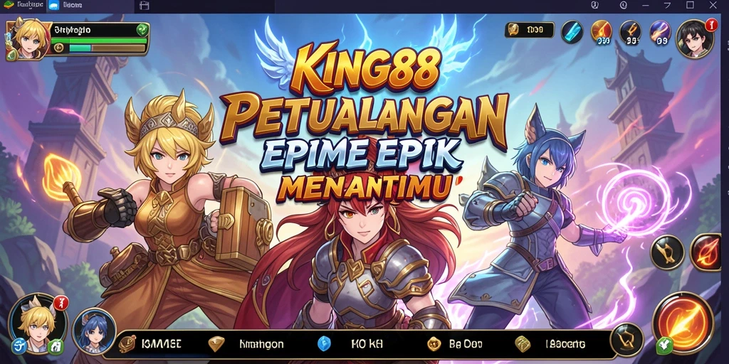 Tampilan gameplay KING88 yang mendebarkan dengan karakter Anime beraksi.