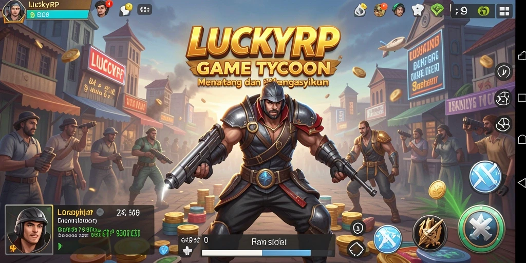 Tampilan gameplay LUCKYRP dengan interaksi bisnis yang seru.