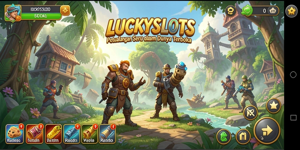 Gameplay seru di dunia terbuka LUCKYSLOTS dengan berbagai pilihan slot.