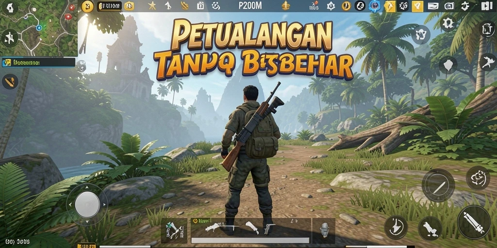 Tangkapan layar menampilkan petualangan seru di dunia terbuka P200M.