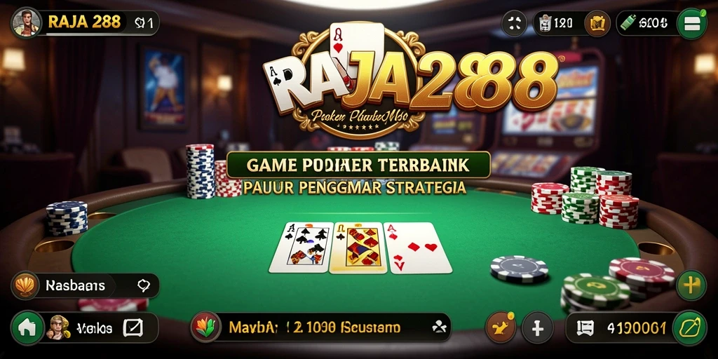 Screenshot utama RAJA288 menampilkan gameplay Poker yang seru dan menarik.