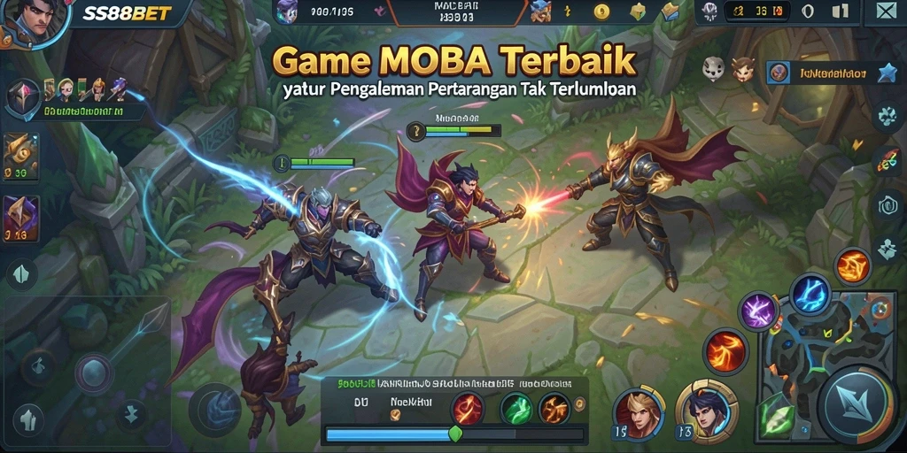 Screenshot gameplay SS88BET dengan aksi pertempuran intens.