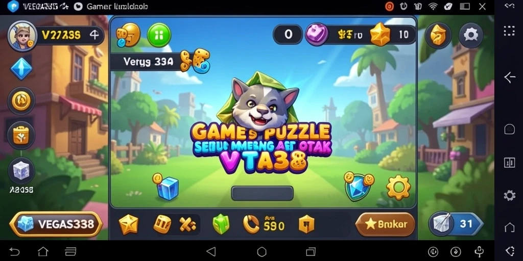 Tampilan gameplay VEGAS338 dengan berbagai teka-teki menarik dan menantang.