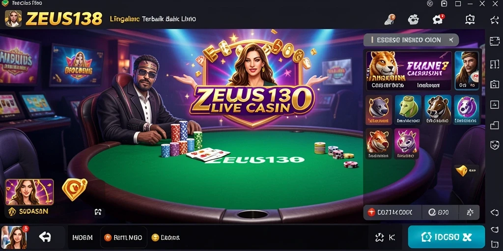 Tampilan gameplay seru di ZEUS138, kasino langsung yang mendebarkan.